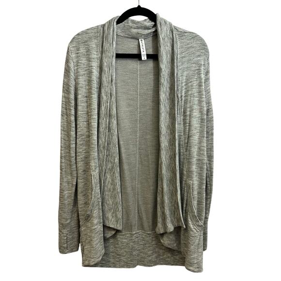 Athleta Sweaters - Athleta Pranayama Restore Wrap Open Cardigan Gray Small Pockets Cozy Cottage
